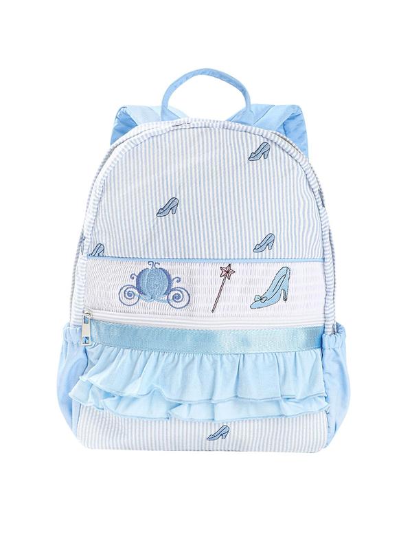 Cartoon Embroidery Ruffle Hem Backpack, Casual Versatile Backpack for Women & Girls, Fashionable Backpack for Daily Use