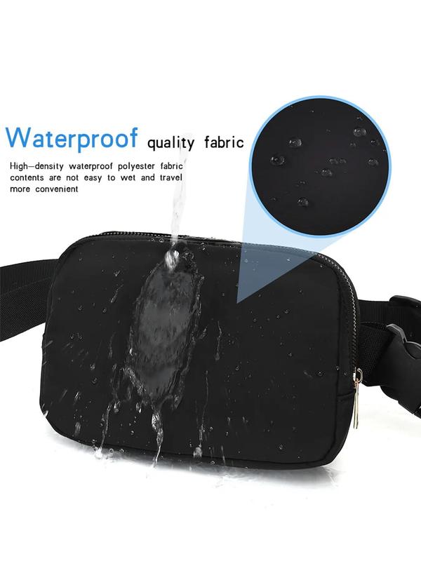 Women's Letter Pattern Fanny Pack, 2024 New Style Fashionable Letter Shaped Zipper Fanny Pack, Waterproof Adjustable Strap Outdoor Fitness Running Bags