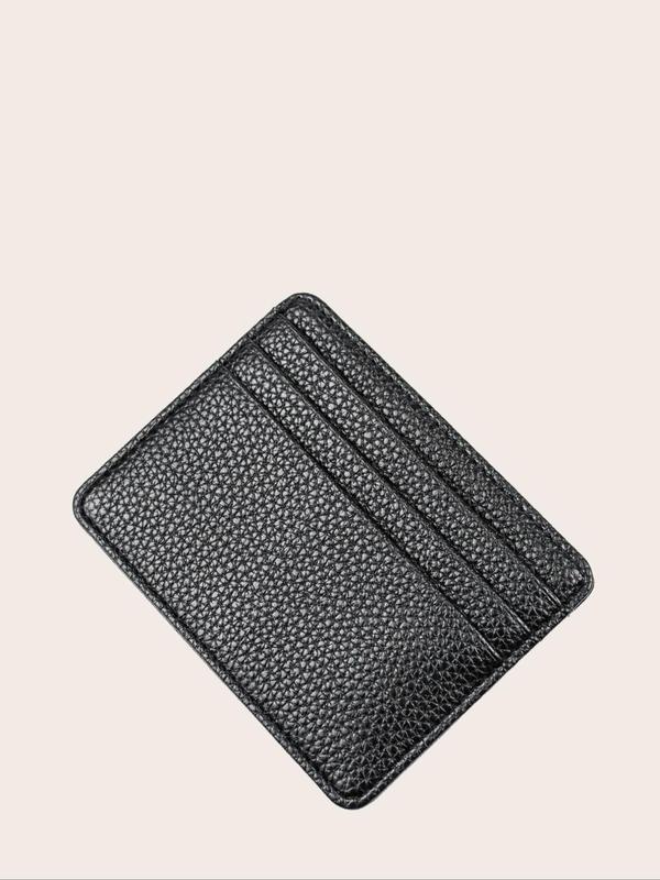 Men's Simple Plain PU Leather Card Holder, Casual Business Multi Card Slots Card Holder for Work & Daily Used, Basic High-quality Daily Card Holder for Men