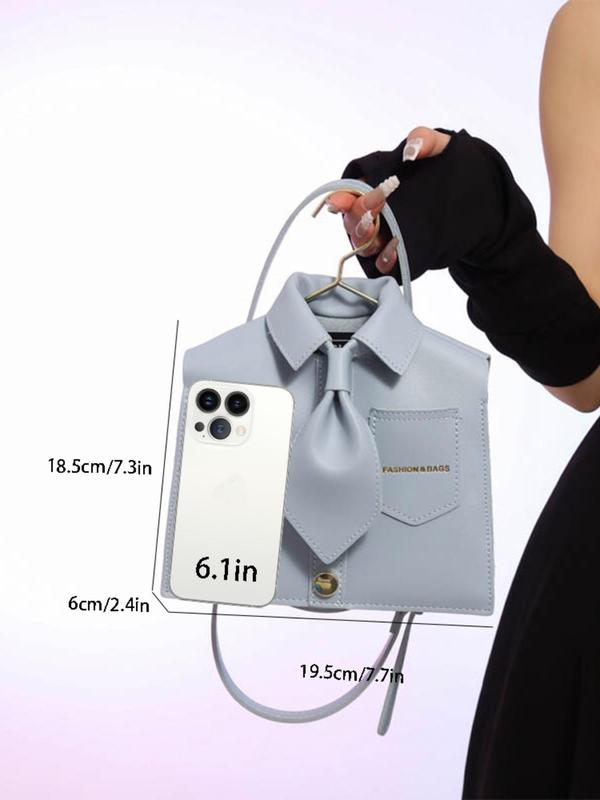 Women's Cute Shirt Design Novelty Bag, Fashionable PU Leather Shoulder Bag for Daily Used, Casual Trendy Versatile High-quality Daily Commuting Bag