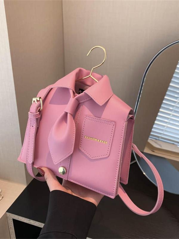 Women's Cute Shirt Design Novelty Bag, Fashionable PU Leather Shoulder Bag for Daily Used, Casual Trendy Versatile High-quality Daily Commuting Bag