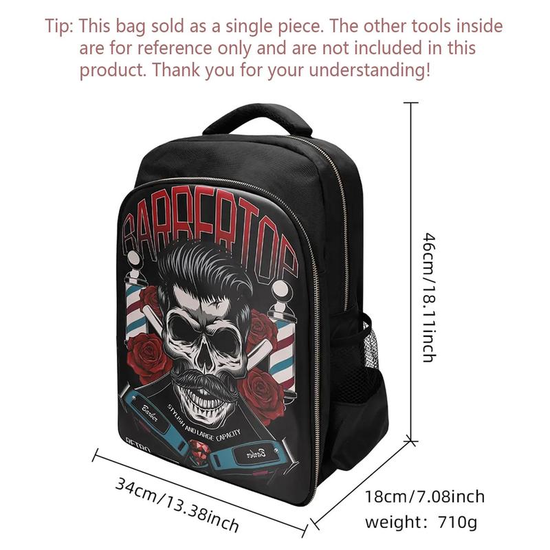 Skull Pattern Large Capacity Makeup Tool Storage Bag, Dustproof Waterproof Travel Backpack, Cosmetic Tool Storage Bag, Makeup Accessories