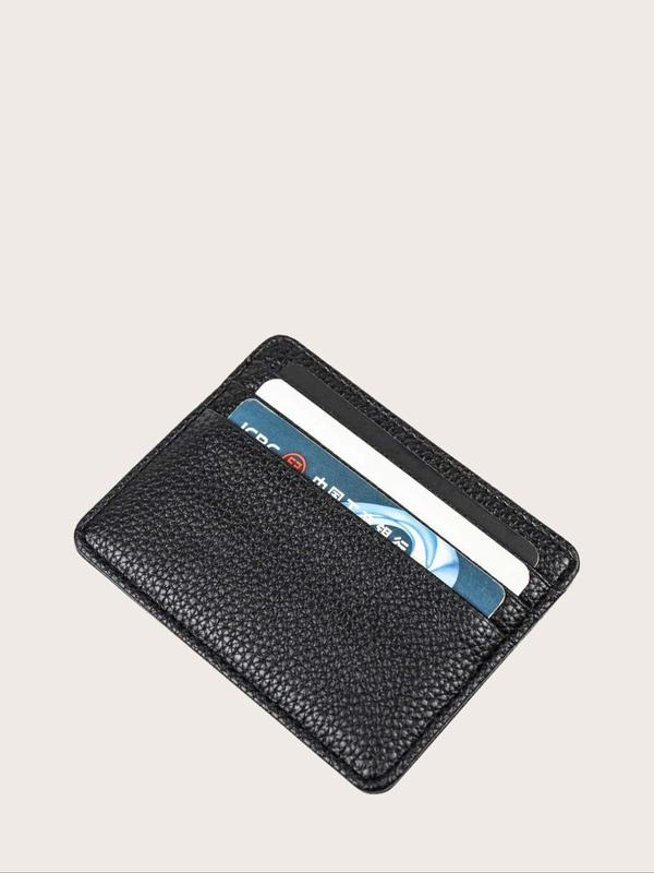 Men's Simple Plain PU Leather Card Holder, Casual Business Multi Card Slots Card Holder for Work & Daily Used, Basic High-quality Daily Card Holder for Men