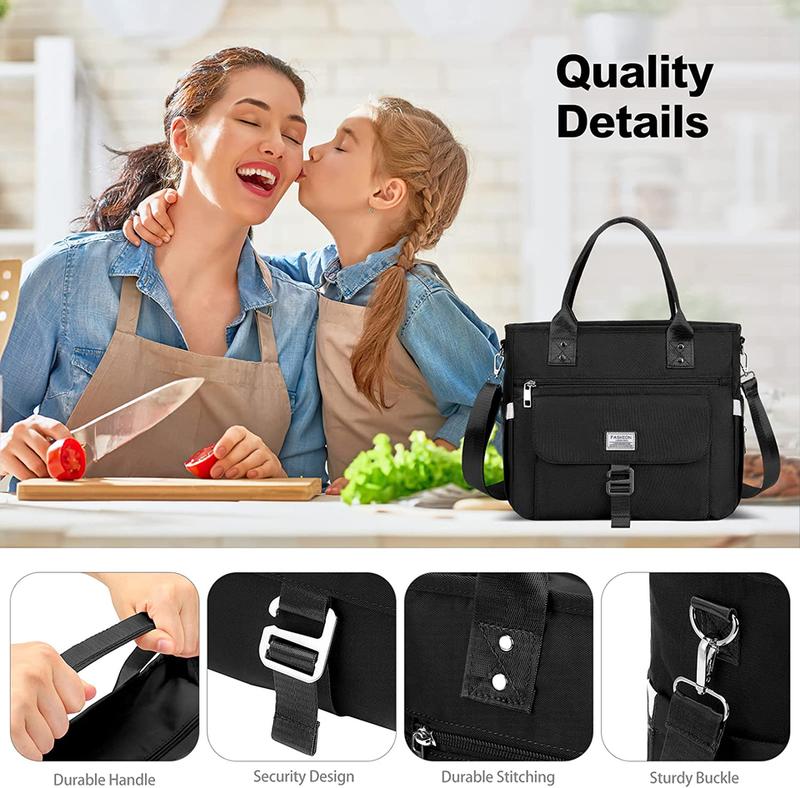 Halloween Essentials!Go in Style & Insulated Anytime!!Insulated Lunch Bag for Men Women,Leak Proof Lunch Box for Work,Extra Large Lunch Tote Bag With Removable Shoulder Strap with Side Pockets,Reusable Lunch Cooler Purse For Picnic Hiking