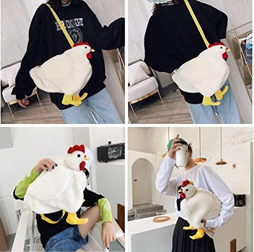 Plush Bag Women’s Purses Womens+wallets Across Body Bag for Women Travel Messenger Bag Plush Crossbody Bag Chicken Satchel Chicken Bag Korean Version Plush Material White Miss