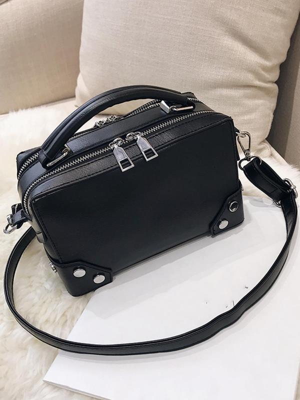 Women's Fashionable Vintage Handbag, Casual Versatile Shoulder Bag for Daily Used, Trendy All-match Commuter Bag