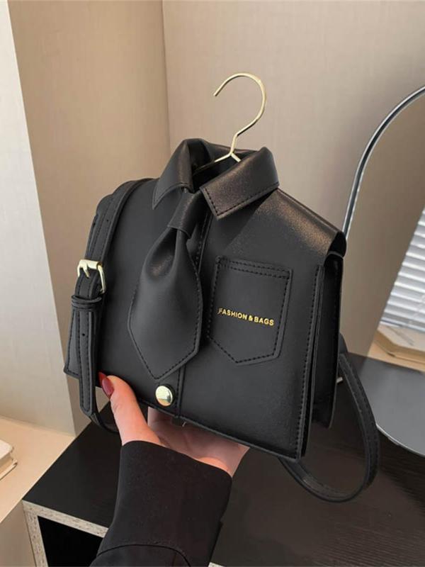 Women's Cute Shirt Design Novelty Bag, Fashionable PU Leather Shoulder Bag for Daily Used, Casual Trendy Versatile High-quality Daily Commuting Bag