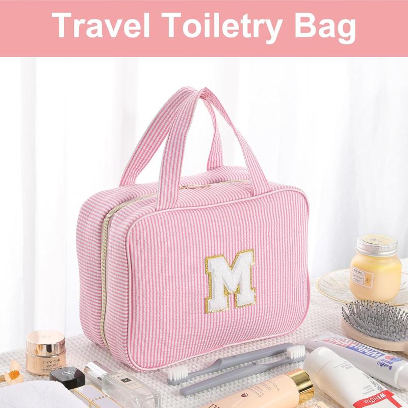 Travel Toiletry Bag - Hanging Toiletry Bag and Makeup Bag for Women Girls, Large Capacity Personalized Initial Toiletry Bag Cosmetic Bag, Birthday Gifts Christmas Gifts for Women Teen Girls A