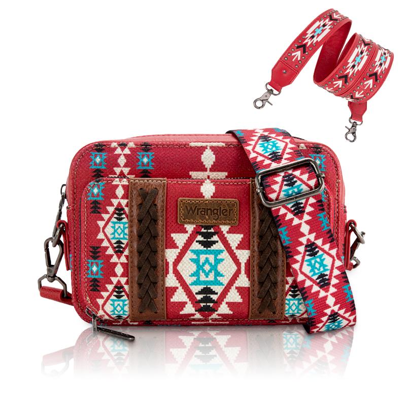 Wrangler [MegaLive] Western-inspired Print Crossbody Bag with Additional Strap