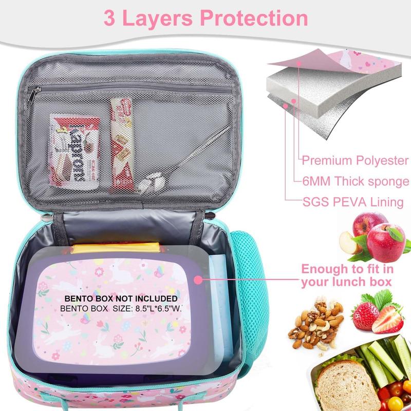 Lunch Bag - Insulated Lunch Box for Boys Girls,Washable Lunch Bag and Reusable  Leak-proof Lunchbox for School and Daycare