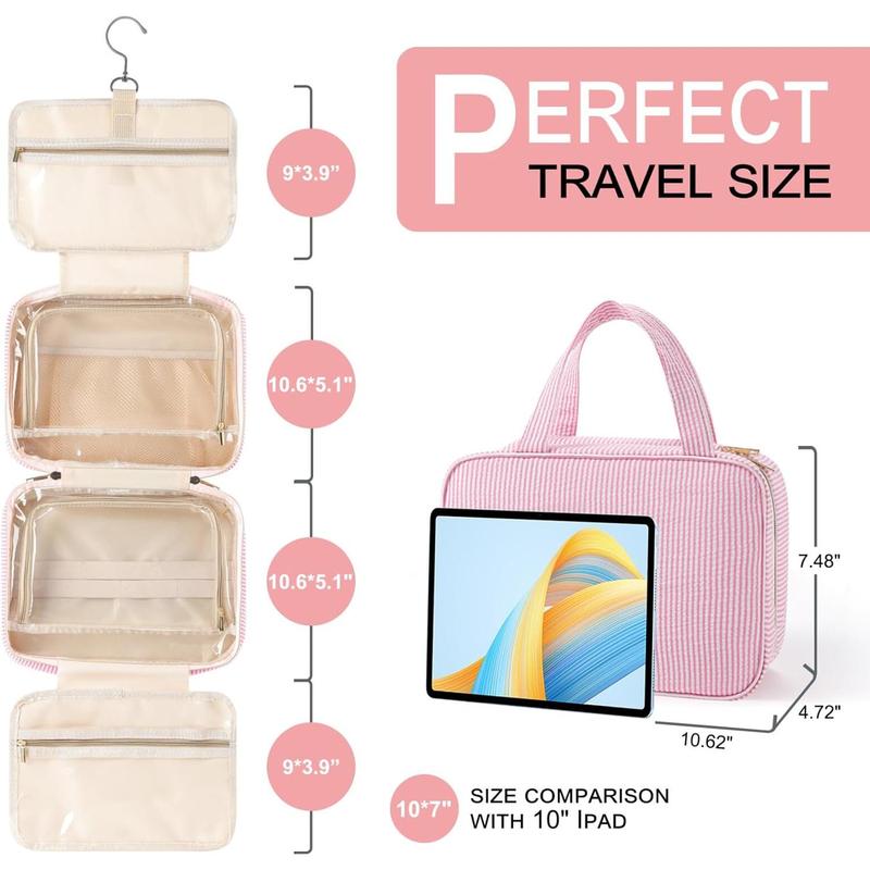 Travel Toiletry Bag - Hanging Toiletry Bag and Makeup Bag for Women Girls, Large Capacity Personalized Initial Toiletry Bag Cosmetic Bag, Birthday Gifts Christmas Gifts for Women Teen Girls A