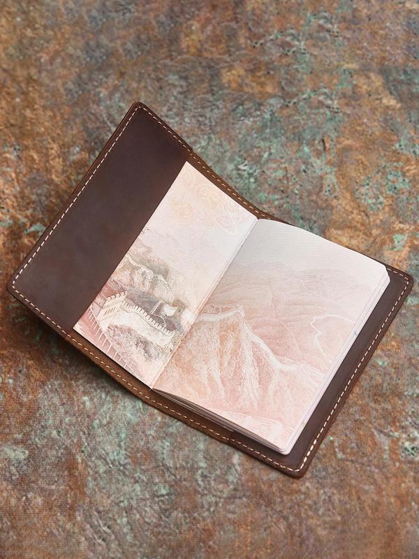 Leather Passport Holder, Multifunctional Document Cover, Creative Protective Cover for Air Ticket, Handmade Passport Holder, Travel Accessories