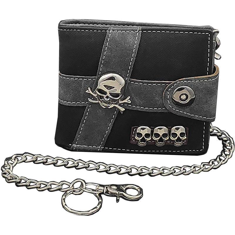 Punk Biker Casual Hasp Wallet Purse With Chain For Men Or Boy