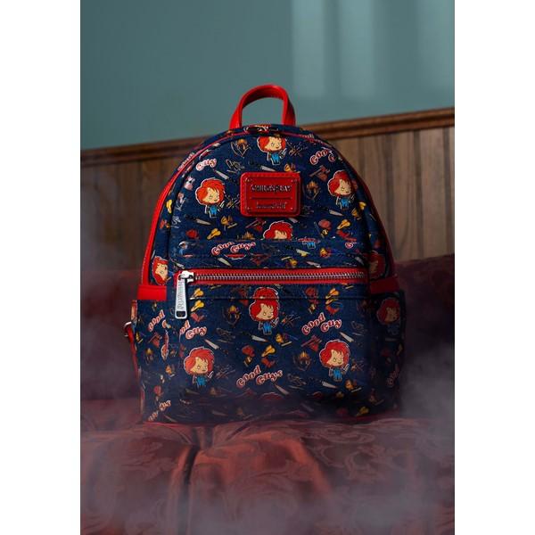 Chucky Denim AOP Mini Backpack