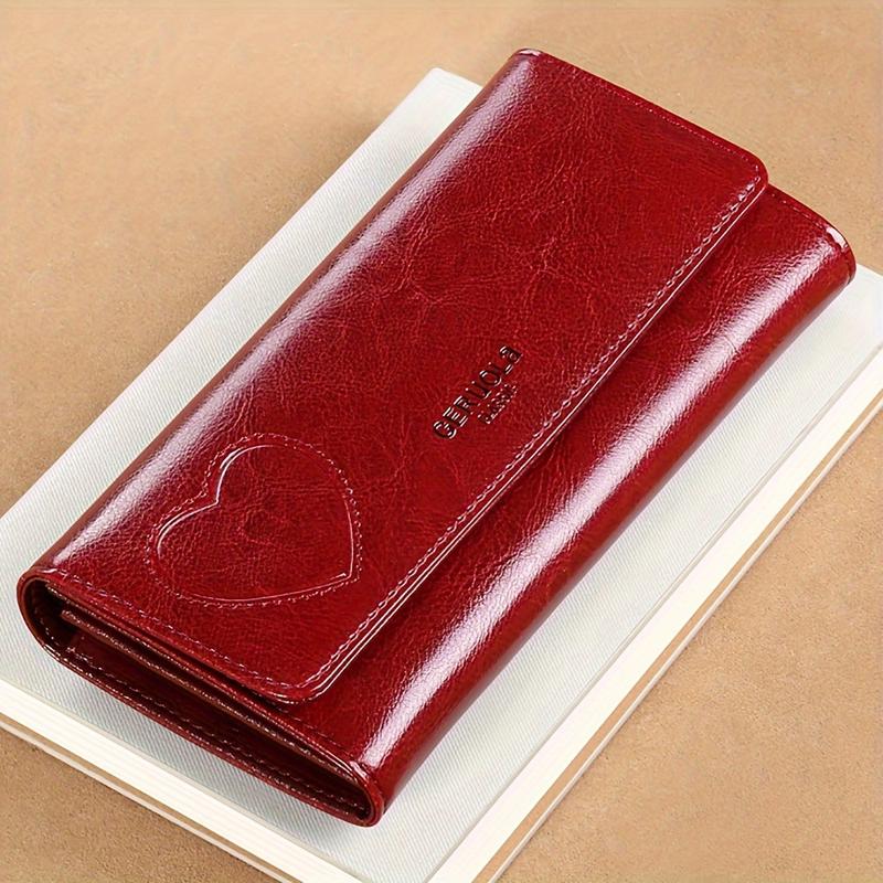 Genuine Leather Wallet Women's Long Clutch Large Capacity Card Bag All-in-One Multifunctional Money Clip