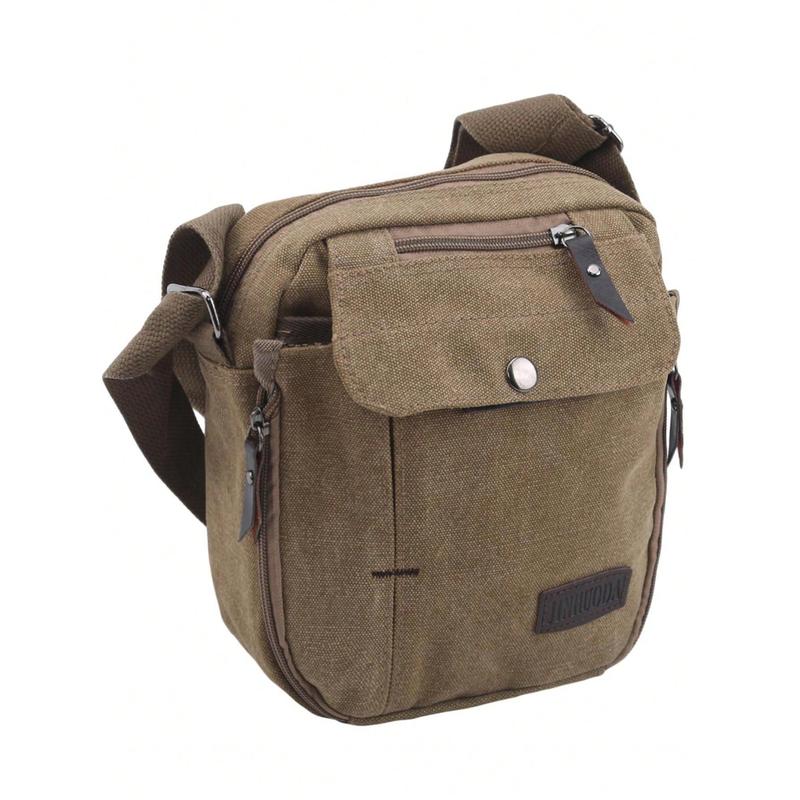 Men's Canvas Messenger Bag: Stylish Shoulder Bag With Multiple Pockets - Perfect For Outdoor Travel! Crossbody Bag Sling Bag Side Bag Square Bag For Holiday Travel Essentials School Bag For College Studnets Summer Gifts For Boyfriend Men Gifts