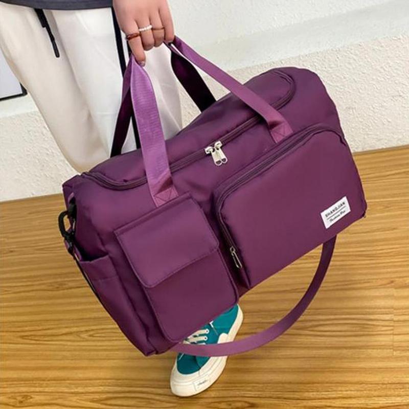 Unisex Multifunctional Travel Bag Large Capacity Weekend Bag Sport Gym Bag Fashion Travel Bag With Individual Shoes Pocket for Vacation