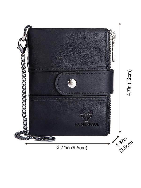 Men's Crazy Rfid Blocking Wallet, Multifunction Short Wallet for Daily Use, Including Card Holder, Photo Window, Coin Pocket, Banknote Compartment