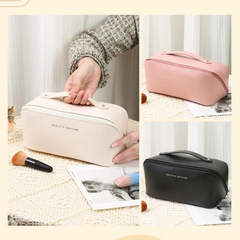 Large Capacity Makeup Bag, Portable Travel Cosmetic Storage Bag, Zipper Makeup Organizer Pouch, Versatile Storage Bag