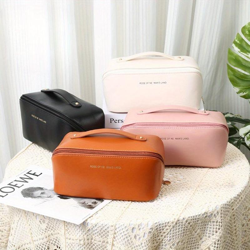 Large Capacity Makeup Bag, Portable Travel Cosmetic Storage Bag, Zipper Makeup Organizer Pouch, Versatile Storage Bag