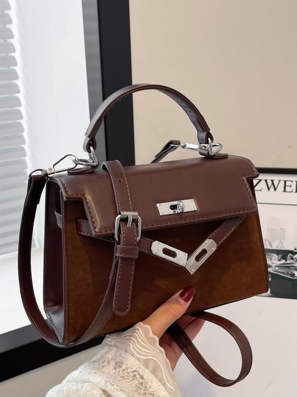 Women's Fashionable Suede Crossbody Bag, Casual Versatile Shoulder Bag for Work & Daily Used, Trendy All-match Commuter Bag