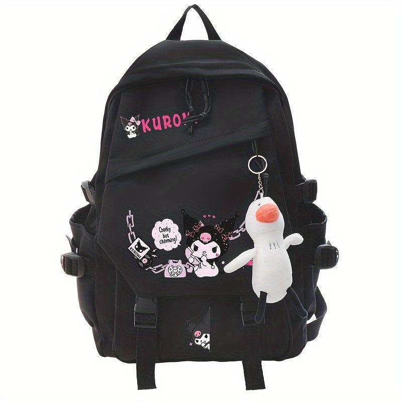 Sanrio Kuromi Backpack, Cute Cartoon Anime Schoolbag, Casual Outdoor Travel Sport Camping Rucksack