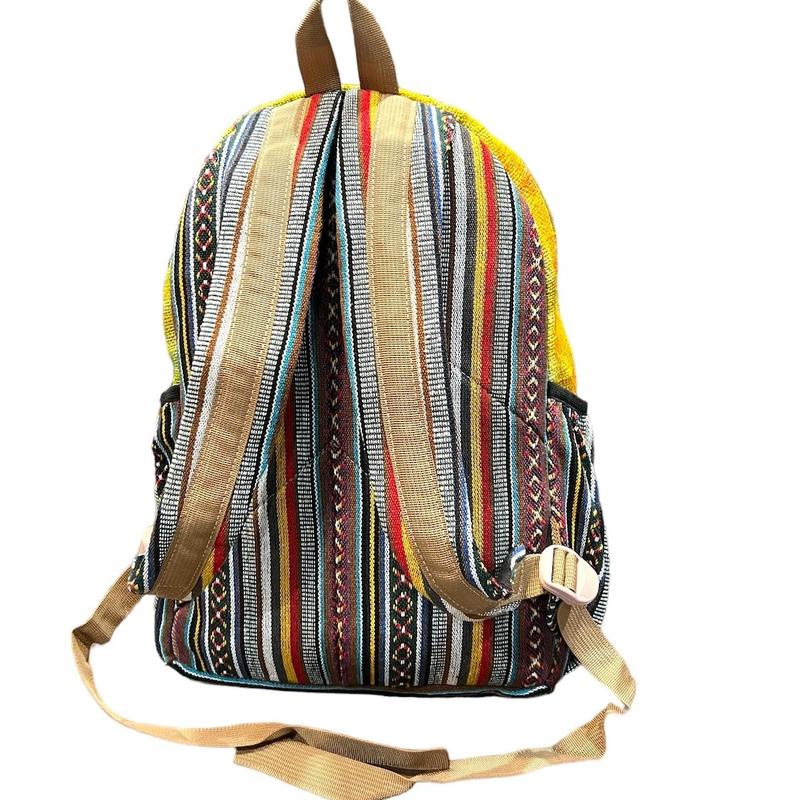 Handmade Tie Dye Backpack | Mushroom Backpack Hemp Bag Travel Backpack One Size Large Nepal Bag