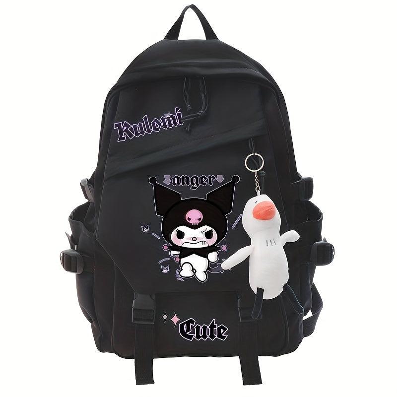 Sanrio Kuromi Backpack, Cute Cartoon Anime Schoolbag, Casual Outdoor Travel Sport Camping Rucksack