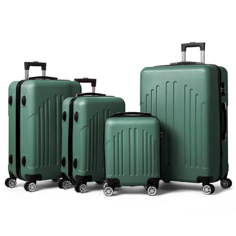 4 Piece Luggage Set, ABS Hard Shell Suitcase Luggage Sets Double Wheels with TSA Lock