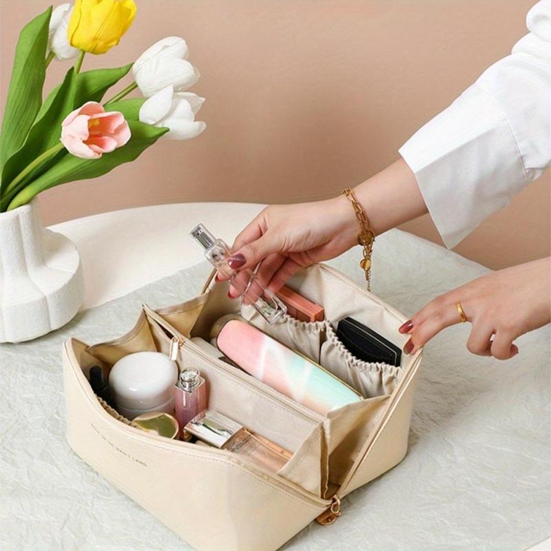 Large Capacity Makeup Bag, Portable Travel Cosmetic Storage Bag, Zipper Makeup Organizer Pouch, Versatile Storage Bag