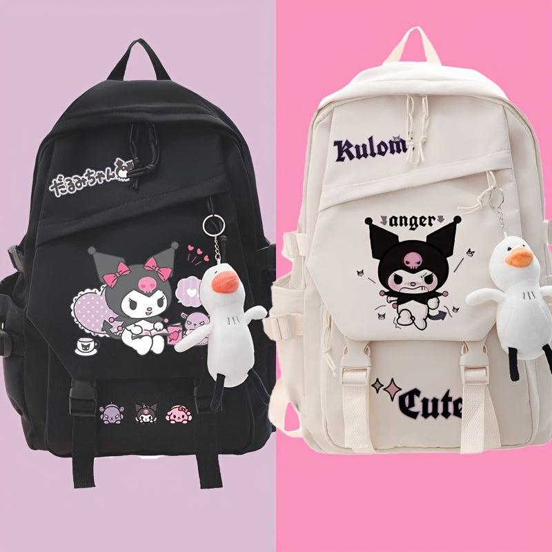 Sanrio Kuromi Backpack, Cute Cartoon Anime Schoolbag, Casual Outdoor Travel Sport Camping Rucksack