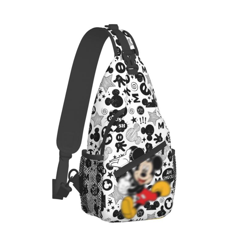 Mickey Mouse Sling Bag for Women Men Anime Crossbody Bag Backpack With Keychain Chest Bag Gifts