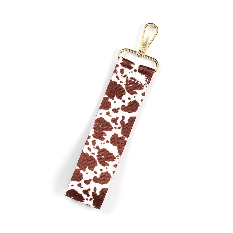 Cow Print Wristlet Strap