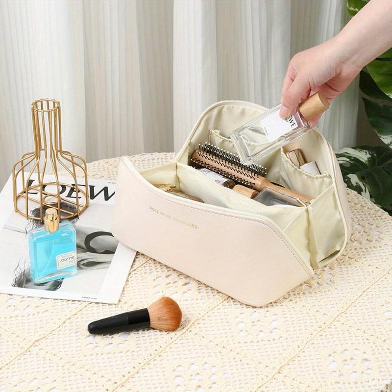 Large Capacity Makeup Bag, Portable Travel Cosmetic Storage Bag, Zipper Makeup Organizer Pouch, Versatile Storage Bag