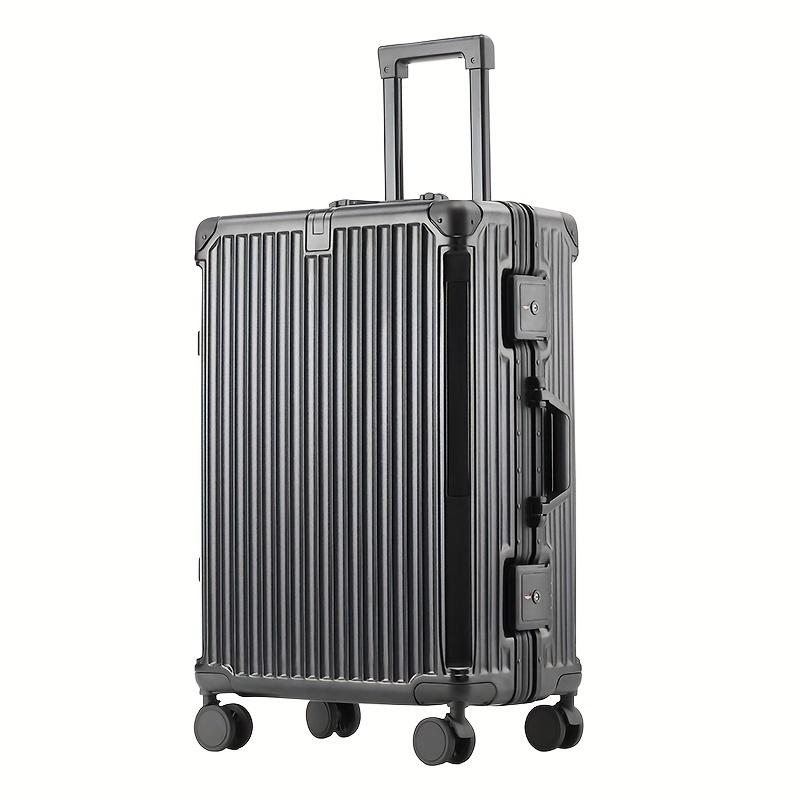 1pc Durable ABS+PC Hardshell Luggage With Reinforced Aluminum Frame, 360° Spinner Wheels, Key Lock, USB Charging Port, Foldable Cup Holder And Hook - Multi-Functional Suitcase For Travel And Business Trips, 3 Sizes (Carry-On - Checked) suitcase