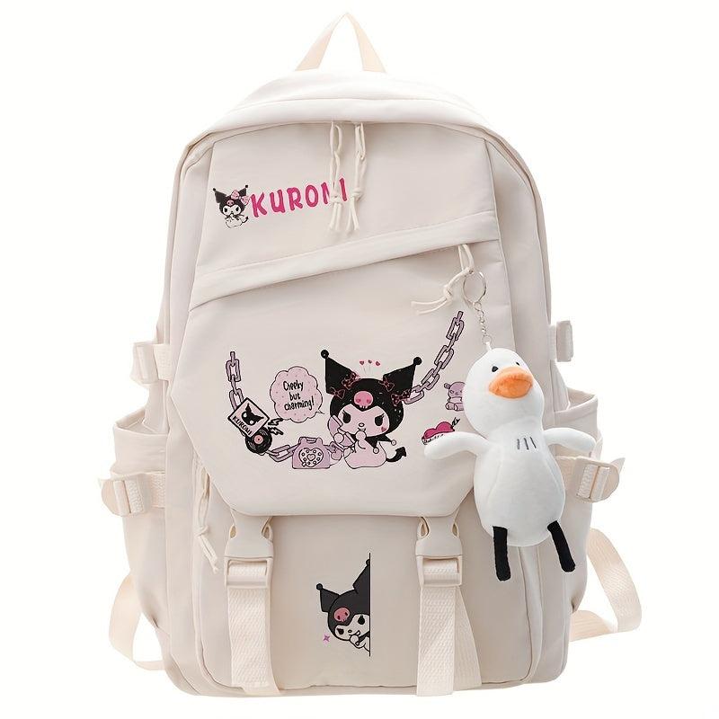 Sanrio Kuromi Backpack, Cute Cartoon Anime Schoolbag, Casual Outdoor Travel Sport Camping Rucksack