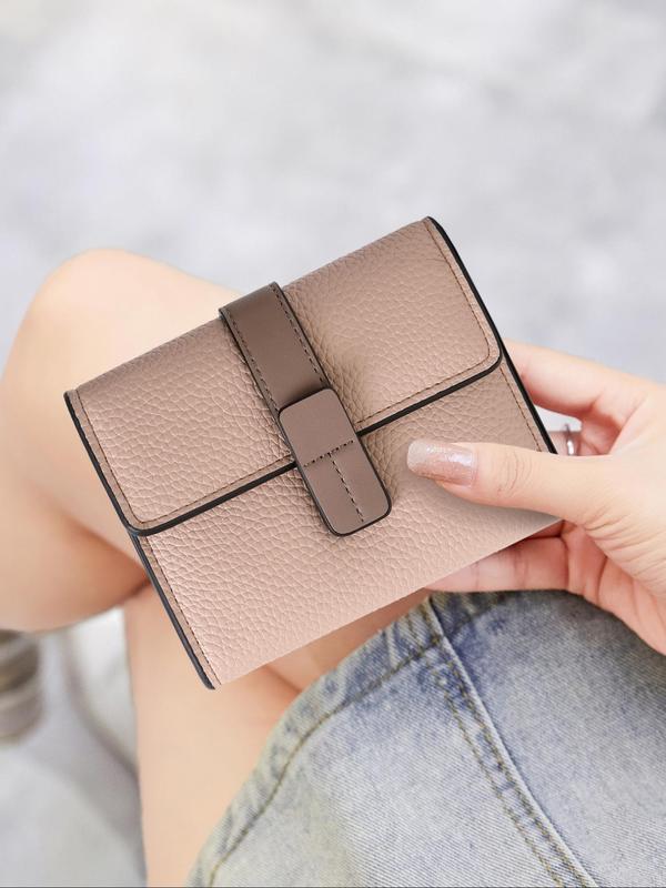 Women's Elegant Trifold Wallet,  Casual Trendy Simple Style Plain Color Card Holder for Daily Use, Casual Trendy Versatile Wallet for Women & Girls