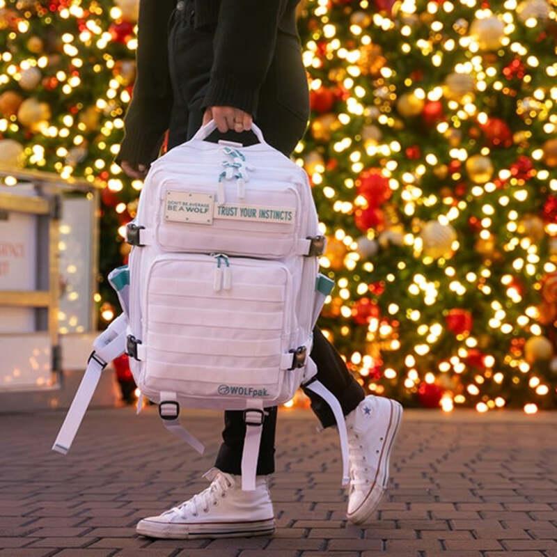 25L Backpack White Christmas