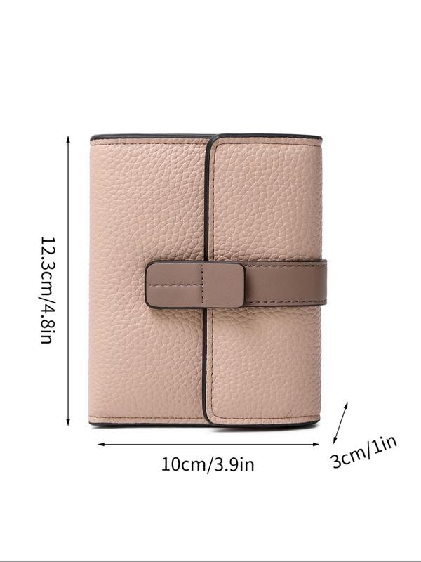 Women's Elegant Trifold Wallet,  Casual Trendy Simple Style Plain Color Card Holder for Daily Use, Casual Trendy Versatile Wallet for Women & Girls