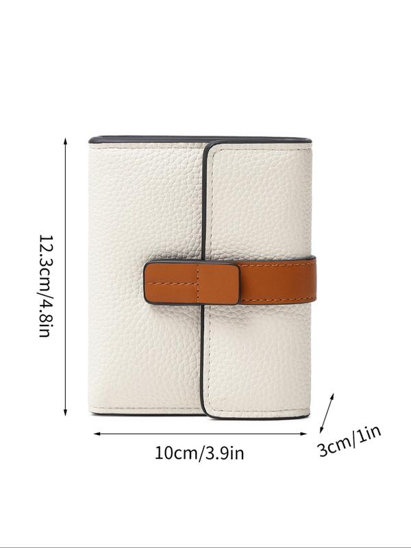 Women's Elegant Trifold Wallet,  Casual Trendy Simple Style Plain Color Card Holder for Daily Use, Casual Trendy Versatile Wallet for Women & Girls