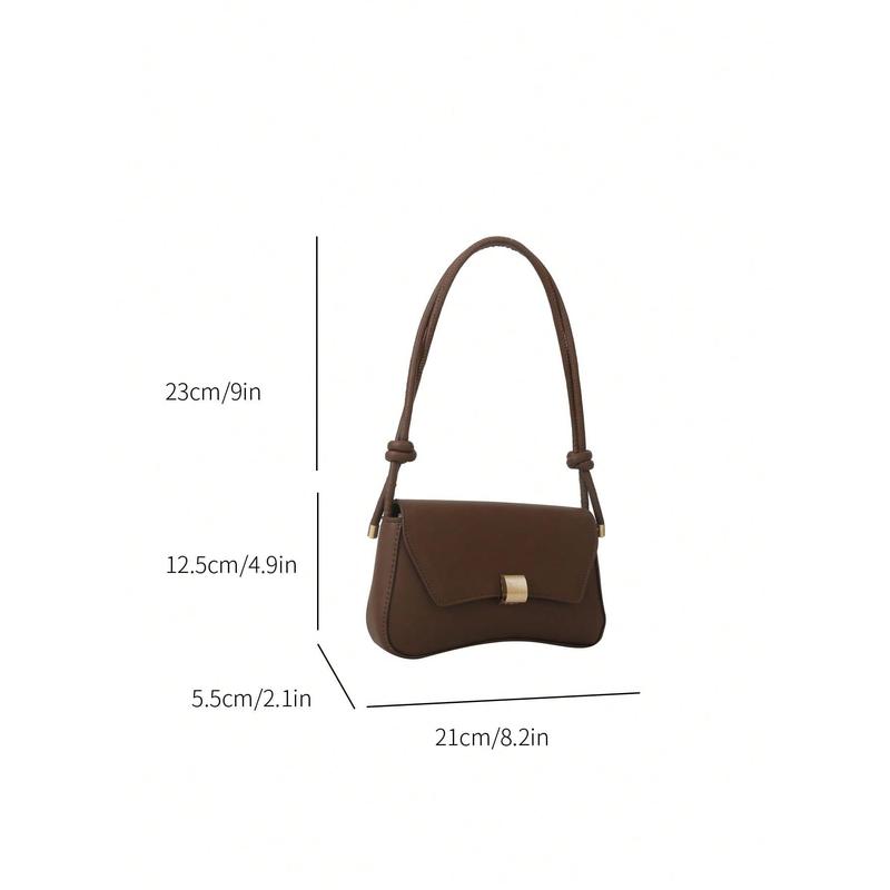 Retro Lightweight,Business Casual Chocolate Brown Flap Bag Vintage PU For Teen Girls Women College Students,Rookies & White-Collar Workers Perfect For Office,College,Work ,Business,Commute,Outdoors, Travel, Outings