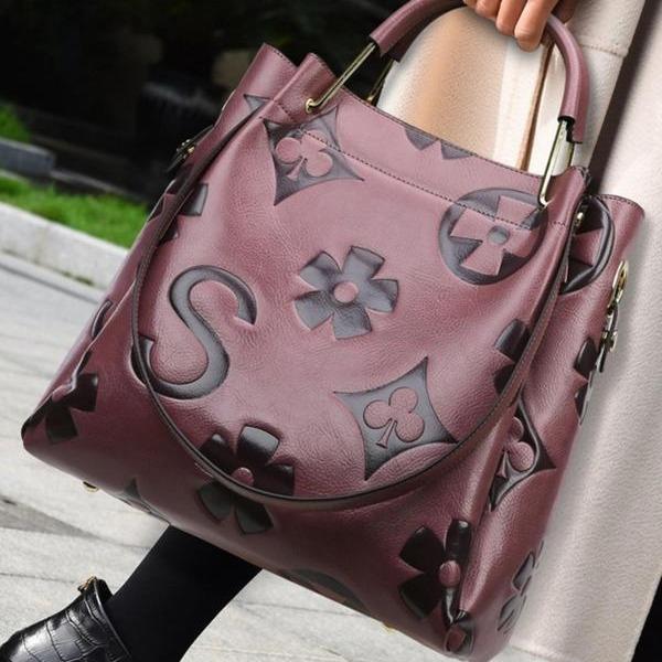 Women's Fashionable Floral Pattern Large Capacity Handbag & Crossbody Bag, Casual Versatile Shoulder Bag & Crossbody Bag, Trendy Daily Commuting Bag, Girl Fashionable Shopping Bag