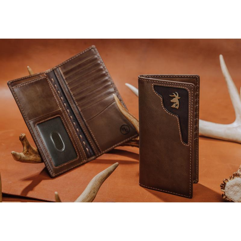 Deer Ornament Long Bifold Wallet