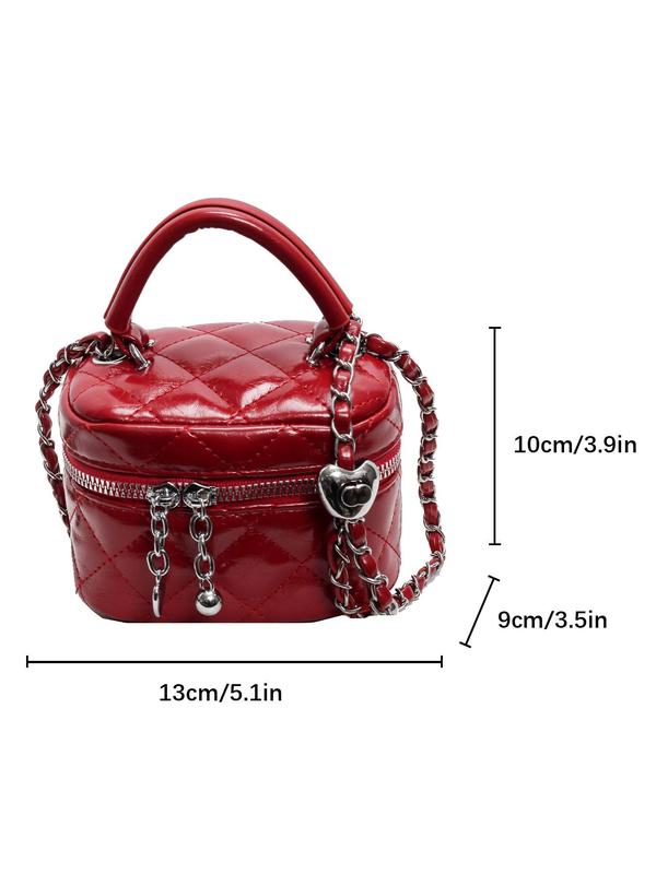 Women's Fashion Chain Strap Quilted Crossbody Bag, Casual Versatile Shoulder Bag for Daily Used, Trendy All-match Commuter Bag