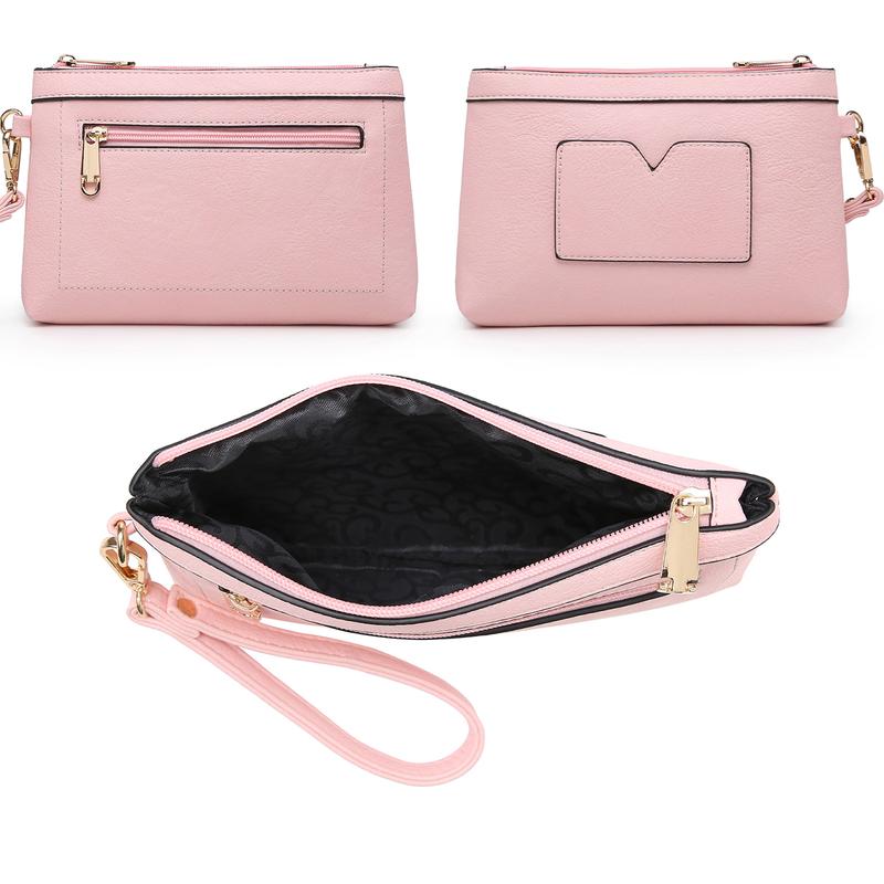 MKP Women Satchel Handbags Purses Two tone Top Handle Tote Shoulder Bags with Matching Wristlet Wallet Set 2pcs