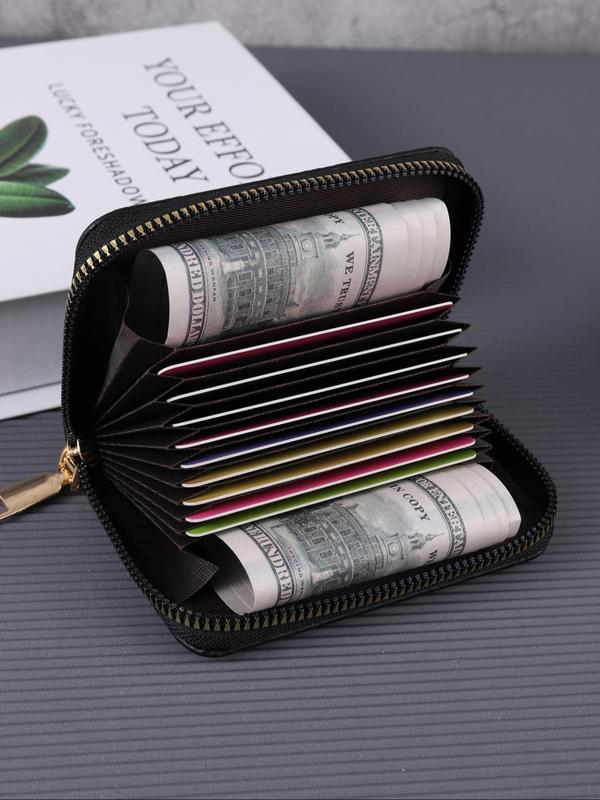 Women's Floral Embossed Zipper Short Wallet, 2024 New Style Large Capacity Multi Card Slot Card Bag, Portable Coin Purse for Daily Used