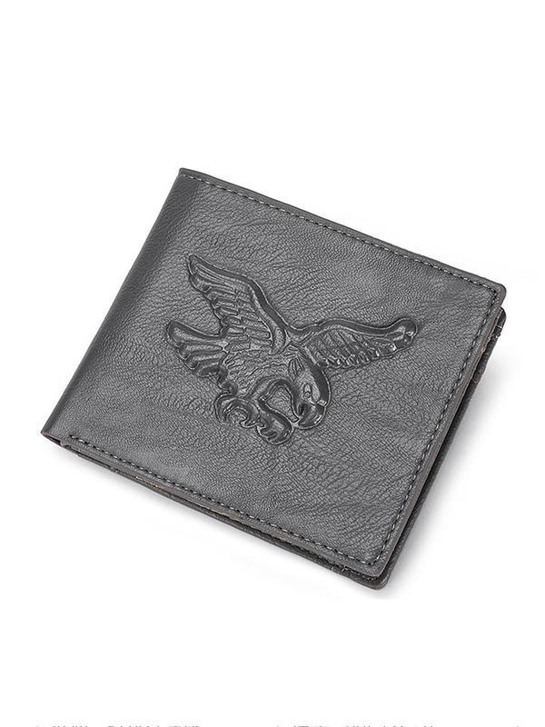 Men's Eagle Pattern Short Wallet,  Casual Pu Leather Vintage Card Holder, Casual Trendy Versatile High-quality Daily Wallet for Men for Birthday Gift