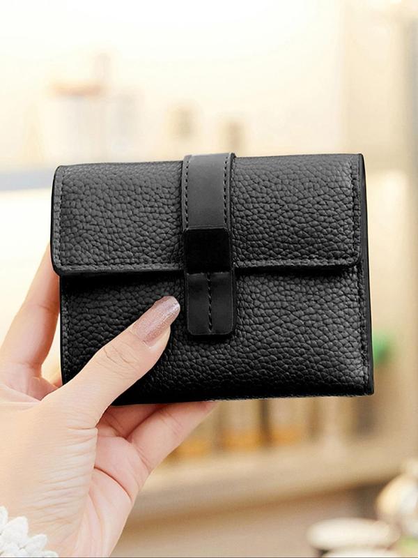 Women's Elegant Trifold Wallet,  Casual Trendy Simple Style Plain Color Card Holder for Daily Use, Casual Trendy Versatile Wallet for Women & Girls