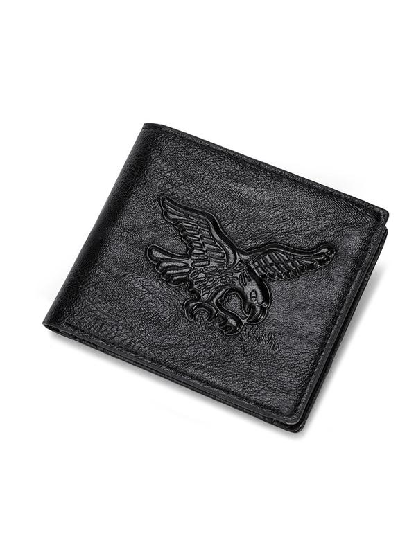 Men's Eagle Pattern Short Wallet,  Casual Pu Leather Vintage Card Holder, Casual Trendy Versatile High-quality Daily Wallet for Men for Birthday Gift