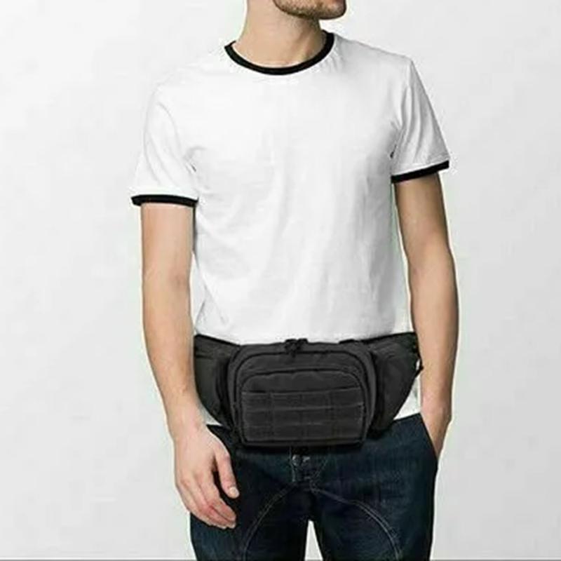 Versatile Shoulder Crossbody Bag for Men Women Multi Zipper Pockets Chest Bag Lightweight Waist Bag for Outings